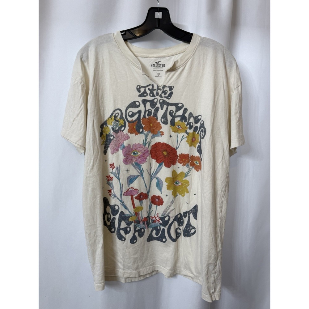Hollister T-Shirt Adult  Size‎ Medium Groovy Hobo Floral Hippie.  J77